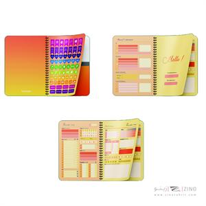 پلنر60برگ200*14.5جلدسخت سیم از بغل لانگو سریREMEMBER